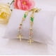 thumbnail image 5 of Aretes largos San Judas Tadeo, oro laminado 18k, con cruz, 5 of 5