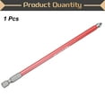 thumbnail image 3 of Uxcell #2 Anti Slip Phillips Screwdriver Bit PH2 1/4" Hex Shank 6" (150mm) Magnetic Cross Head Drill Bits Sandblasted S2 Steel Industrial Screw Driver Tools, Gray/Red, 3 of 7