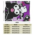 thumbnail image 3 of Kuromi Blanket, Anime Throw Blanket For Couch Sofa Bed, Soft Cozy Lightweight Warm Flannel Blanket, Home Decor, Anime Gifts For Boys Girls Kids Teens, 80"X60", 3 of 9
