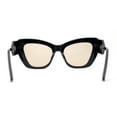 thumbnail image 4 of Womens Mod Cat Eye Thick Plastic Fashion Sunglasses Black Beige, 4 of 4