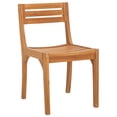 thumbnail image 4 of Safavieh Anna Wood Outdoor Dining Side Chairs - Set of 2, Natural, 4 of 12