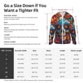 thumbnail image 3 of KLL Colorful Floral Skull A Print Men's Women’s UPF 50+ Sun Protection Outdoor Hoodie Jacket Long Sleeve Fishing Hiking Performance Shirt- XX-Large, 3 of 5