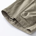 thumbnail image 5 of Yaoyar Men's Cargo Athletic Bottoms Trendy Loose Fit Men's ‌Knee-Length Trousers Mid Length Casual Workwear Shorts,Khaki,L, 5 of 8