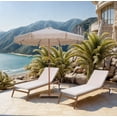 thumbnail image 2 of Meridian Furniture Amalfi Beige Polyester Patio Umbrella, 2 of 11