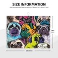 thumbnail image 2 of Fotbe Colorful Pug Alfombrilla de Secado para Cocina con Estampado, 18x24 Pulgadas, 2 of 7