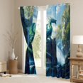 thumbnail image 3 of Feelyou Kawaii Dragon Blackout Curtains Set of 2 (52x84 Each) for Men Boys, Mountain Animal Window Curtains, Green Blue, 3 of 6