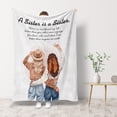 thumbnail image 4 of KAAYEE Sister Gifts Blanket, Sister Birthday Gifts from Sister, Gifts for Sister on Mothers Day, Christmas, to My Sister Throw Blanket, 60" x 50" ,White, 4 of 6