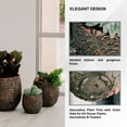 thumbnail image 3 of XBrand PL6707BN XBrand 17.7', 12.6' and 9'W Round Brown and Bronze Fiberstone/Cement Indoor Outdoor Planters (Set of 3), 3 of 9