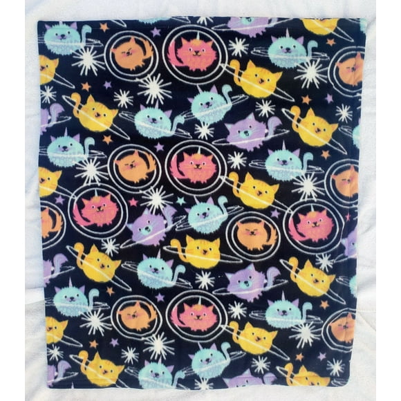 Space Cats, AstroCats 33x28 inch Pet Lap Couch Blanket for Dogs, Cats, Rabbits,