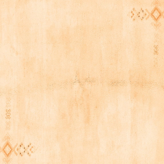 Ahgly Company Indoor Square Solid Orange Modern Area Rugs, 6' Square