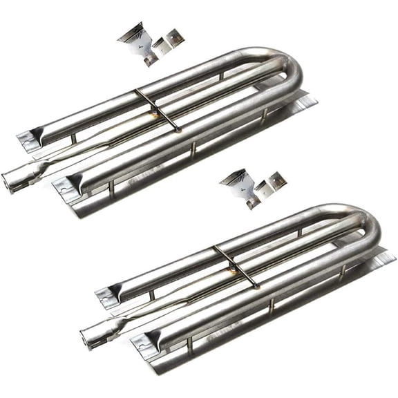 S15481(2-Pack) 21 7/8" Stainless Steel Viking Grill Burner Replacement for Viking 316-911, VGBQ 30, VGBQ 41, VGBQ 53 in T Series, VGBQ030-2T, VGBQ300-2RT/E, VGBQ3002RE, VGBQ3002RE1, VGBQ3002RT