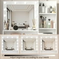 thumbnail image 6 of Jopath Vanity Desk with Mirror & Light,Large Makeup Vanity Table Dressing Table,3 Lighting Modes Adjustable Brightness for Bedroom,White, 6 of 6