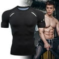 thumbnail image 3 of T-Shirts de Compression pour Hommes Manches Courtes Sport Course Entraînement Physique Rapide, 3 of 6