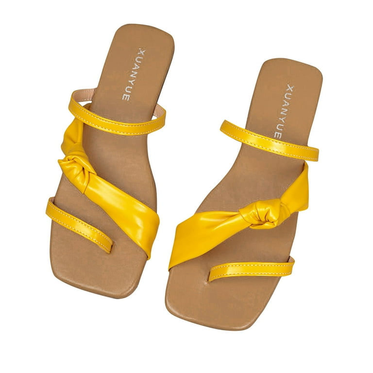 Miluxas Women's Cross Strappy Sandal Flat Sandals Clearance Toe