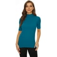 thumbnail image 2 of ORUYROP Chandail à Manches Courtes pour Femmes, Pull Ajusté en Jersey, 2 of 6