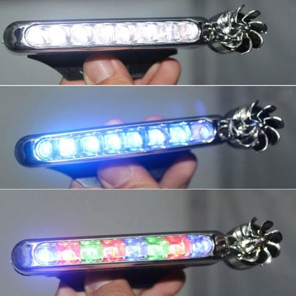 FurNest Wind Powered 8 LED Car DRL Daytime Running Light Fog Warning Auto Head