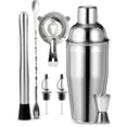 thumbnail image 1 of Kit de Coctelería Profesional, 7 Piezas Acero Inoxidable con Coctelera 550ml, Probeta Graduada, Cuchara Mezcladora, Vertedor, Colador y Agitador - Set Completo para Barman, Hogar y Regalos, 1 of 4
