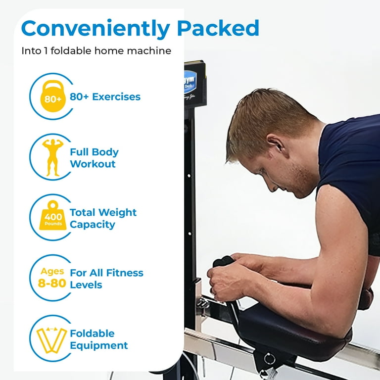 Total Gym XLS Unisex Universal Home Gym Workout Machine w Ab Crunch Bench
