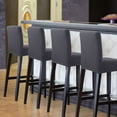 thumbnail image 2 of PiccoCasa Stretch Bar Stool Covers for Counter Short Back Chair Slipcovers Slategray 4, 2 of 8