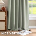 thumbnail image 3 of H.VERSAILTEX Blackout Thermal Insulated Window Curtains Bedroom Darkening Black out Drapes for Living Room Back Tab/Rod Pocket Draperies, 2 Panels, 42" x 84", Light Sage, 3 of 6