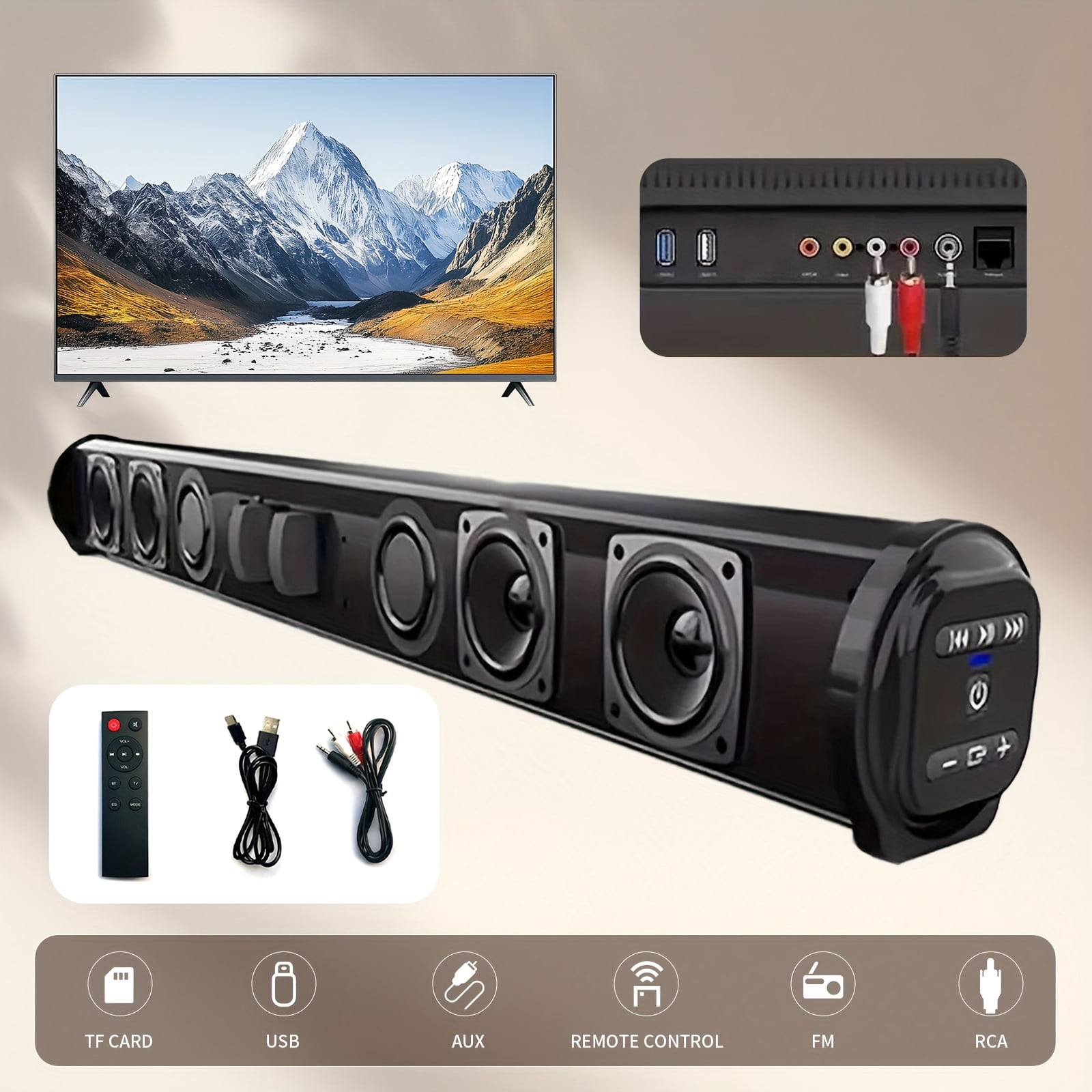 Ultimea Aura A30 5.1ch Sound Bar for TV, Virtual Surround, App