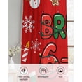 thumbnail image 6 of Red Christmas Sheer Curtains 84 Inch Length 2 Panels Set for Living Room/Bedroom, Xmas Trees Snowmans Snowflakes Gifts Cartoon Kitchen Curtains Grommet Semi-Sheer Curtains Window Treatments 52"x84"x2, 6 of 7