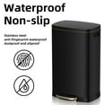 thumbnail image 5 of 13 Gallon Trash Can With Lid  50l Fingerprint Proof Stainless Steel Kitchen Removable Inner Bucket And Soft Close Pedal Rubbish Bin For Home Office Black, 5 of 7