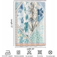 thumbnail image 2 of Cute Watercolor Floral Shower Curtain Sets,Blue Botanical Leaves Bathroom Curtains,Modern Minimalist White Bath Curtain, Waterproof Fabric with 12 Hooks 72x72 Inches, 2 of 6