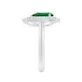 thumbnail image 3 of ANGARA Lab Grown 1.5 Ct Vintage Inspired Pear Emerald Double Engagement Ring for Women in 14K White Gold (Size-9x7mm) | May Birthstone, Anniversary, Jewelry Gift for Women | Lab-Grown Emerald Ring, 3 of 8