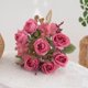 thumbnail image 5 of Rosas y peonías artificiales de seda | Decoración de ramo de boda de mano | Guía de flores artificiales para el hogar | Decoración de centro de mesa para fiestas en interiores, 5 of 8