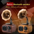 thumbnail image 5 of Retro Bluetooth Audio European Style Big Speaker Wood Grain Radio CD Player Birthday Gift Easter Boy Girl Friend, 5 of 6