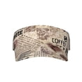 thumbnail image 3 of Balery Abstract Coffee Pattern With Letters Sport Wear Athletic Visor Sun Sports Visor Hat Visor Adjustable Cap for Women and Men (One Size), 3 of 8