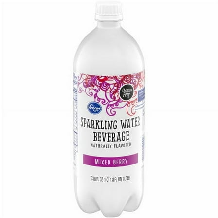 KR Mixed Berry Flavored Sparkling Bottled Water 1 liter.