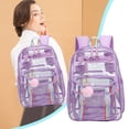 thumbnail image 2 of WRKEKC Clearance PVC Transparent Waterproof Backpack with Adjustable Straps - Lightweight Large Capacity for Swimming, School, Travel Essentials, 2 of 6