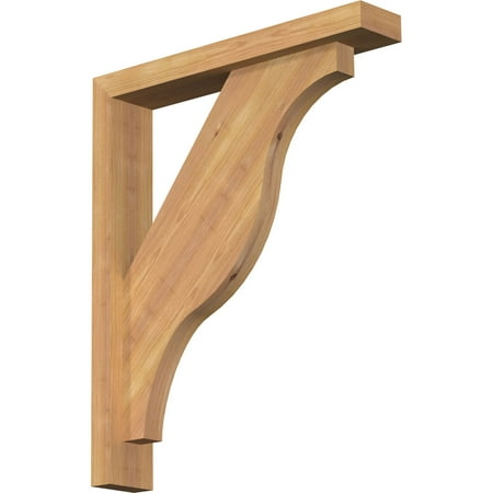 

Ekena Millwork 3 1/2 W x 20 D x 24 H Funston Block Smooth Bracket w/ Offset Brace Western Red Cedar