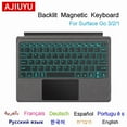 thumbnail image 2 of AJIUYU Magnetic Backlit Keyboard For Microsoft Surface Go 3 1 2 Tablet PC Go3 Go2 Go1 10.1 10.5 inch PC Keyboard Cover, 2 of 9