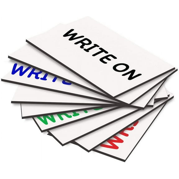 Magnetic Shelf Labels - Magnetic Name Tags - Dry Erase Strip Magnets - Dry Erase Re-writable Magnetic Strips Labels Tags, 1 x 2 Inches (50 Pack)