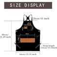 thumbnail image 3 of Canvas Barber Aprons with Pockets:Straps Adjustable Cross Back Apron,Work Apron for Painting,Kitchen,Gragen,Grilling, 3 of 7