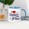thumbnail image 3 of CafePress - I Love Country Music Mug - 11 oz Ceramic Mug - Novelty Coffee Tea Cup, 3 of 4