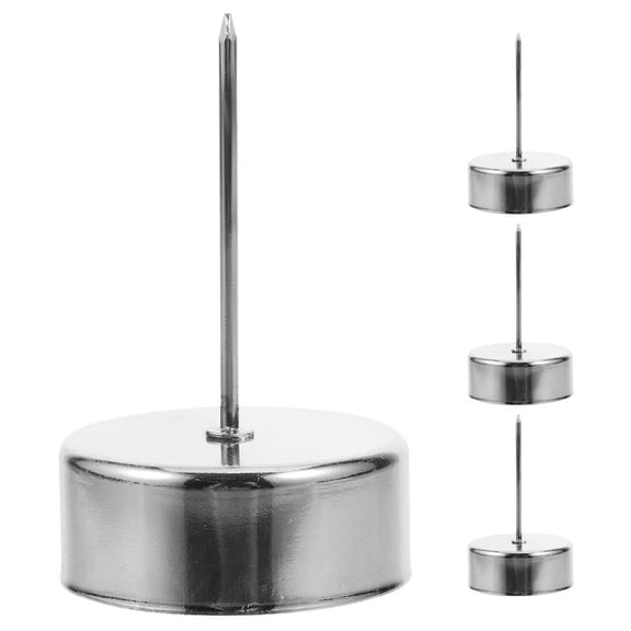 ETEREAUTY Set of 4 Plated Iron Candle Holders with Spike, Minimalist Table Decor Pieces