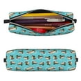 thumbnail image 2 of Haiem Mallard Ducks Swimming In The Lake Print Leather Pencil Case Art Supplies Case Zipper Pencil Pouch Stationery Storage Pencil Bag, 2 of 7