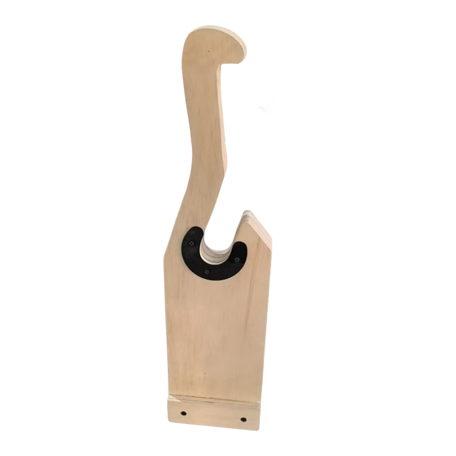 harayaa Wood Barbell Loading Jack Stand Wear Resistant Anti Slip with Groove Bayonet