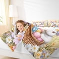 thumbnail image 5 of Feelyou Kawaii Rabbit Bunnies Bedding Comforter Set, Cartoon Eggs Twin Comforter Sets, Happy Western Easter Reversible Bedding Set, Ultra Soft Bedroom Decor, 2pcs, 5 of 9