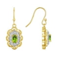 thumbnail image 4 of RYLOS Matching Jewelry Set Floral Design: Yellow Gold Plated Silver Tennis Bracelet, Earrings, Ring & Necklace. Gemstone & Diamonds. Peridot August Birthstone Jewelry size 8, 4 of 9