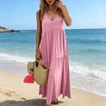 thumbnail image 2 of COMVALUE Dresses for Women 2026 Summer V Neck Sleeveless Maxi Dress Casual Boho Sundress Modest Beach Long Dress (Pink, XL), 2 of 6
