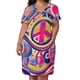 thumbnail image 2 of Vestido holgado con bolsillo para mujer ropa de arte Retro Hippie paz y amor, 2 of 6