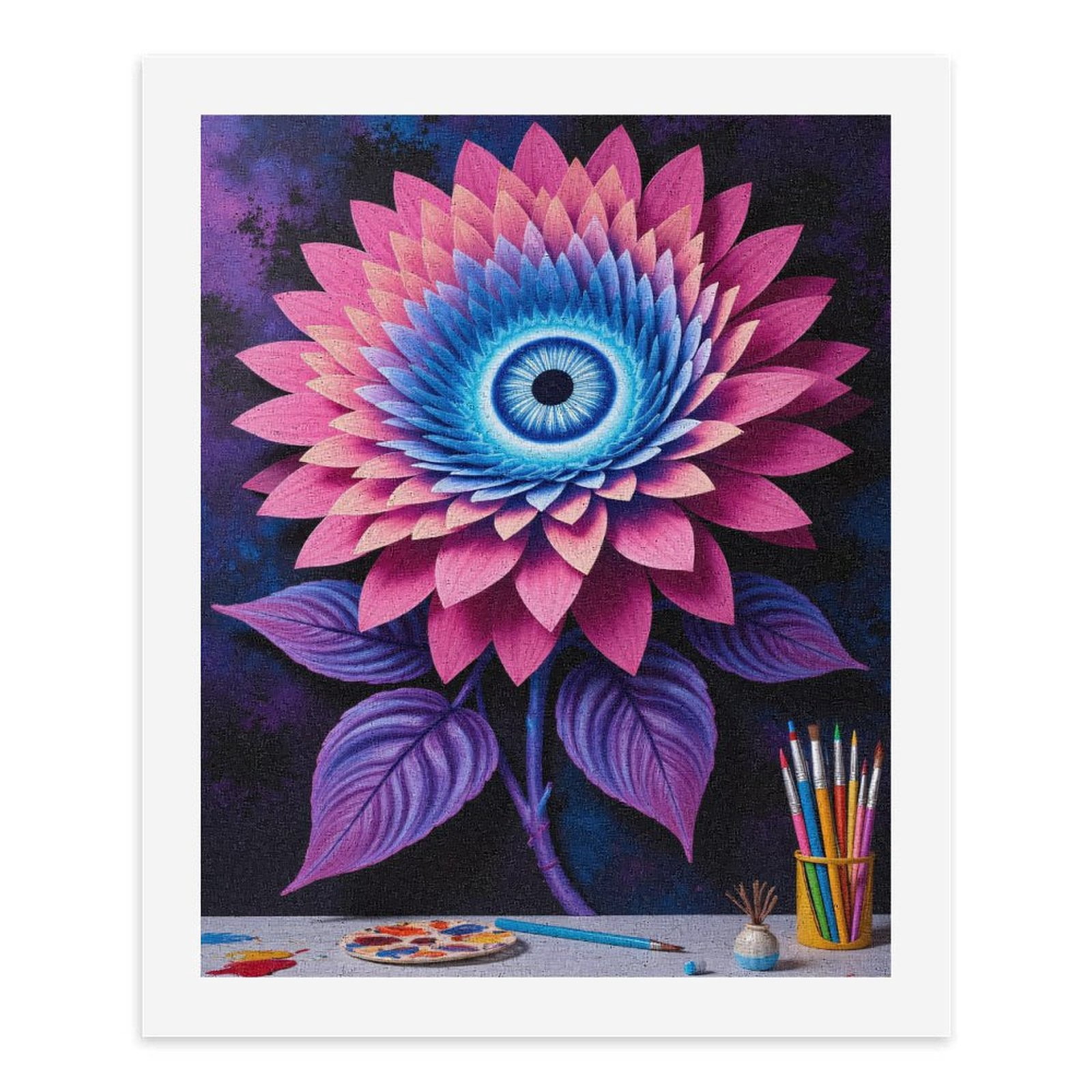 Paint By Numbers Kit for Adults Beginner - DIY Floral Vision Art with Pastel Colors Canvas Painting Kits for Adults, Frameless Paint By Number for Adults for Home Wall Decor 16x20 Inch
