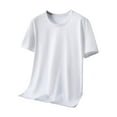 thumbnail image 1 of Shirts for Men, Mens Casual Solid Color Short Sleeved Round Neck Top Short Sleeve Round-Neck Blouses, 1 of 6