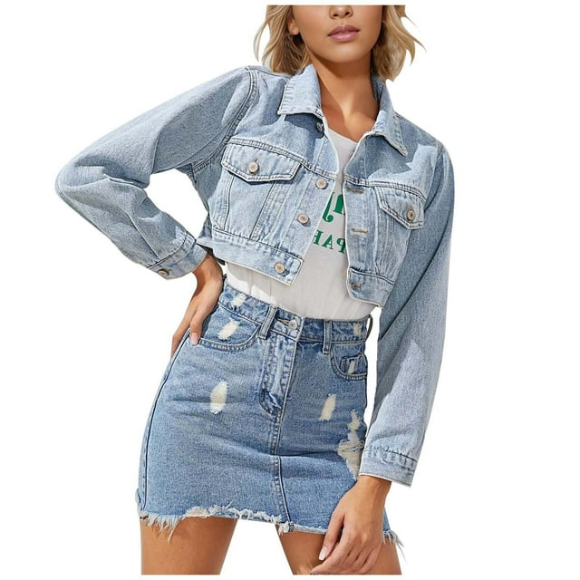 TJAZFJPA Veste en Jean pour Femmes Extensible Veste en Jean Extensible pour Femmes Veste en Jean Surdimensionnée pour Femmes avec Capuche Veste en Jean Surdimensionnée pour Femmes Déchirée