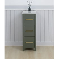 Vanity Art 12" Freestanding Bathroom Storage Cabinet with Ceramic Top